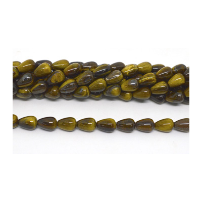 Tiger Eye Pol.Teardrop 10x14mm PAIR