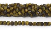 Tiger Eye Fac.Cube 8mm Str 52 beads-beads incl pearls-Beadthemup