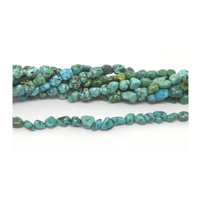 Turquoise nugget 7x10mm str 57 beads