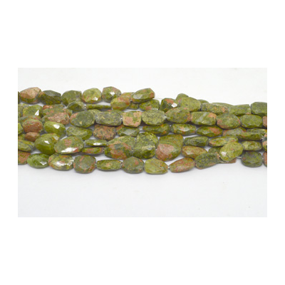 Unakite Fac.Nugget app 13x16+mm str 23+ beads