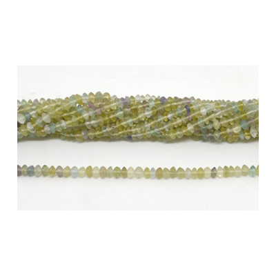 Rainbow Flourite pol.Saucer 6x3mm str 120 beads