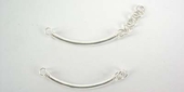 Sterling Silver Connecter/Bar 45x2mm w/ Rings+extension-findings-Beadthemup