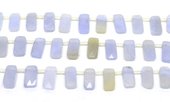 Blue Lace Agate Fac.Top drill Rectangle 16x8mm str 30 beads-beads incl pearls-Beadthemup
