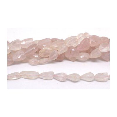 Rose Quartz Fac.Nugget assted sizes str 40cm (HAND CUT/DRILL)