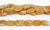 Orange Calcite pol.Flat Rectangle 18x24mm str 16 beads-beads incl pearls-Beadthemup