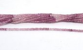 Pink Tourmaline graded colour Fac 3x2mm Rondel str 270-beads incl pearls-Beadthemup