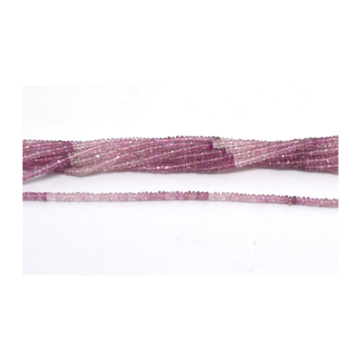 Pink Tourmaline graded colour Fac 3x2mm Rondel str 270