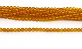Amber pol.Round 3.4mm str 120 beads-beads incl pearls-Beadthemup