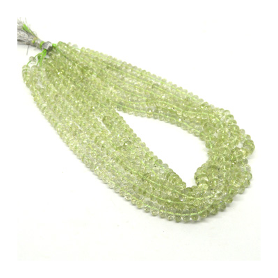 Green Amethyst Grad Fac.Rondel 6-8mm str 86 beads