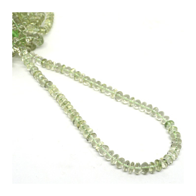 Green Amethyst Pol.Rondel 10x7mm str 68 beads