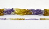 Citrine & Amethyst Fac.Rondel 3x2mm str 92 beads-beads incl pearls-Beadthemup