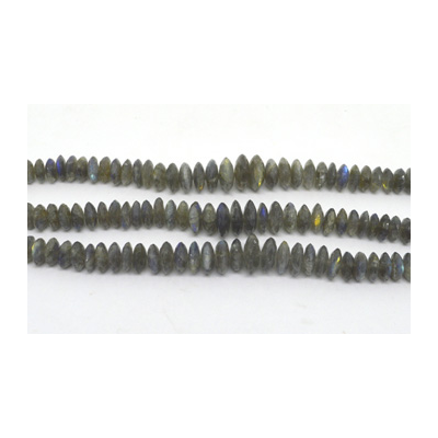 Labradorite Fac.Saucer Grad 8-13x4+mm str 48 beads