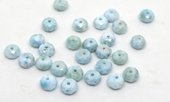 Larimar AA Fac.Rondel app 4.6x8mm EACH BEAD-beads incl pearls-Beadthemup