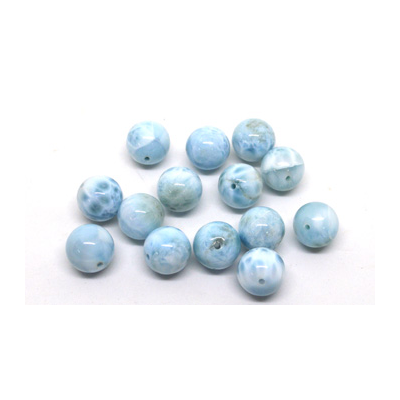 Larimar AA pol.Round 13mm EACH BEAD