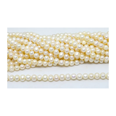 Fresh Water Pearl Potato circles 7.5x8mm str 51 beads