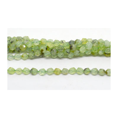 Prehnite fac.diamond cut 8mm str 44 beads