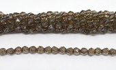 Smokey Quartz fac.diamond cut 8mm str 44 beads-beads incl pearls-Beadthemup