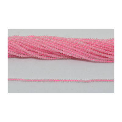 Rose Quartz pol.Round 2mm strand app 250 beads