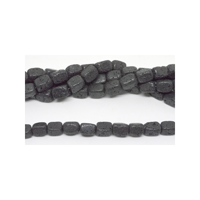 Lava rectangle 13x18mm str 22 beads