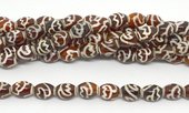 Tibetan Agate Barrel 16x12mm str 26 beads-beads incl pearls-Beadthemup