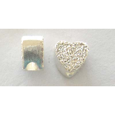 Sterling Silver Bead Heart 5mmstardust 4 pack