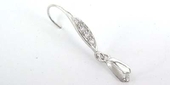 Sterling Silver CZ Sheppard W/bail  pair-findings-Beadthemup