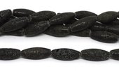 Lava Olive 40x16mm str 10 beads-beads incl pearls-Beadthemup