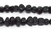 Agate Black polished nugget approx 18x19mm str 24 beads-beads incl pearls-Beadthemup