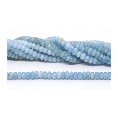Aquamarine Fac.Rondel 9x5mm str 86 beads
