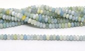 Aquamarine Fac.Rondel 8x4mm str 86 beads-beads incl pearls-Beadthemup