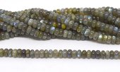 Labradorite polished rondel 8x4mm str 88 beads-beads incl pearls-Beadthemup