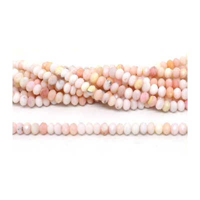 Pink Opal Fac.Rondel 8x5mm str 74 beads