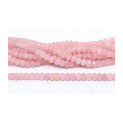 Rose Quartz Fac.Rondel 8x6mm str 68 beads