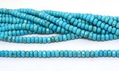 Turquoise Dyed Fac.Rondel 8x5mm str 78 beads-beads incl pearls-Beadthemup