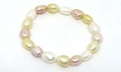 F.W.Pearl dyed Baroque Bracelet-beads incl pearls-Beadthemup