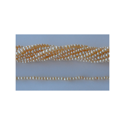 Fresh Water Pearl Potato cream 4mm str 126 beads