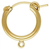 14k Gold Filled Hoop w/ring 2.3x15mm PAIR-findings-Beadthemup