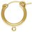 14k Gold Filled Hoop w/ring 2.3x15mm PAIR