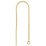 14k Gold filled Threader Earring Cable chain 80mm PAIR