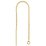 14k Gold filled Threader Earring Cable chain 80mm PAIR