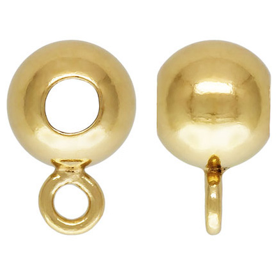 14k Gold filled 4mm Bead with closed Ring 2 PACK