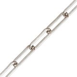 Sterling silver Chain paperclip 2.5x6.5mm Per 50cm-findings-Beadthemup