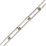 Sterling silver Chain paperclip 2.5x6.5mm Per 50cm