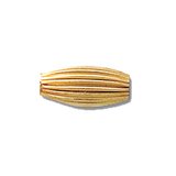 14k Gold filled bead Oval Corrigated 4.5x10mm 2 pack-findings-Beadthemup