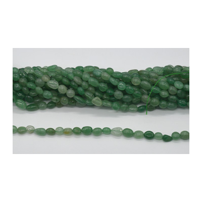 Green Adventurine nugget 6x8mm strand 46 beads