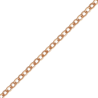 14k ROSE gold filled chain flat cable  0.3mm x 1.4mm x 1.65mm per Meter