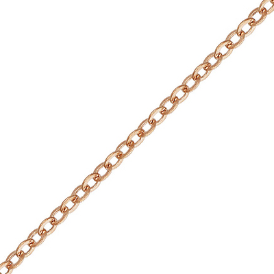 14k ROSE gold filled chain flat cable  0.3mm x 1.4mm x 1.65mm per 50cm