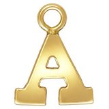 14k Gold filled letter "A" 0.5mm thick 6.3mm x 5.7mm-findings-Beadthemup