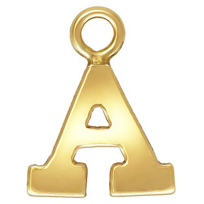 14k Gold filled letter "A" 0.5mm thick 6.3mm x 5.7mm