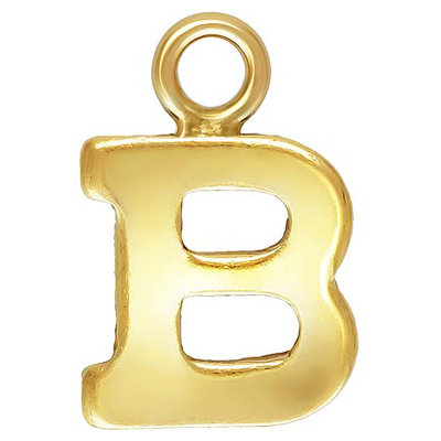 14k Gold filled letter "B" 0.5mm thick 5.2mm x 5.6mm
